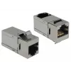 Módulo Keystone Delock RJ45 fêmea para RJ45 fêmea Cat.6 STP 90° 86371