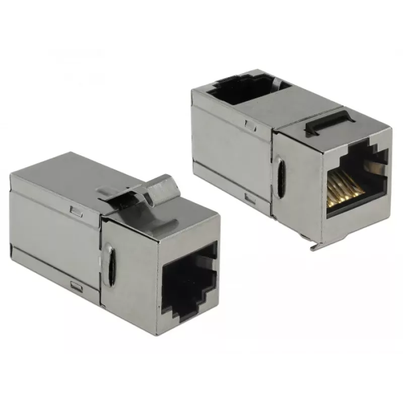 Módulo Keystone Delock RJ45 fêmea para RJ45 fêmea Cat.6 STP 90° 86371