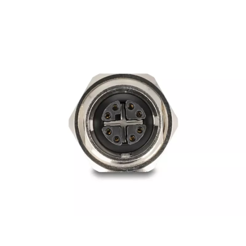 Delock Adaptador M12 X-codificado 8 polos conector fêmea para conector fêmea RJ45 Cat.6A STP Metal 60685