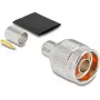 Ficha N macho de crimpar Delock para LMR-400 com tubo termorretrátil 91768