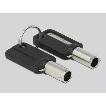 Delock Navilock Cabo de segurança para portátil com 3 cabeças de bloqueio para Kensington, Noble Wedge e Nano Slot (20676)