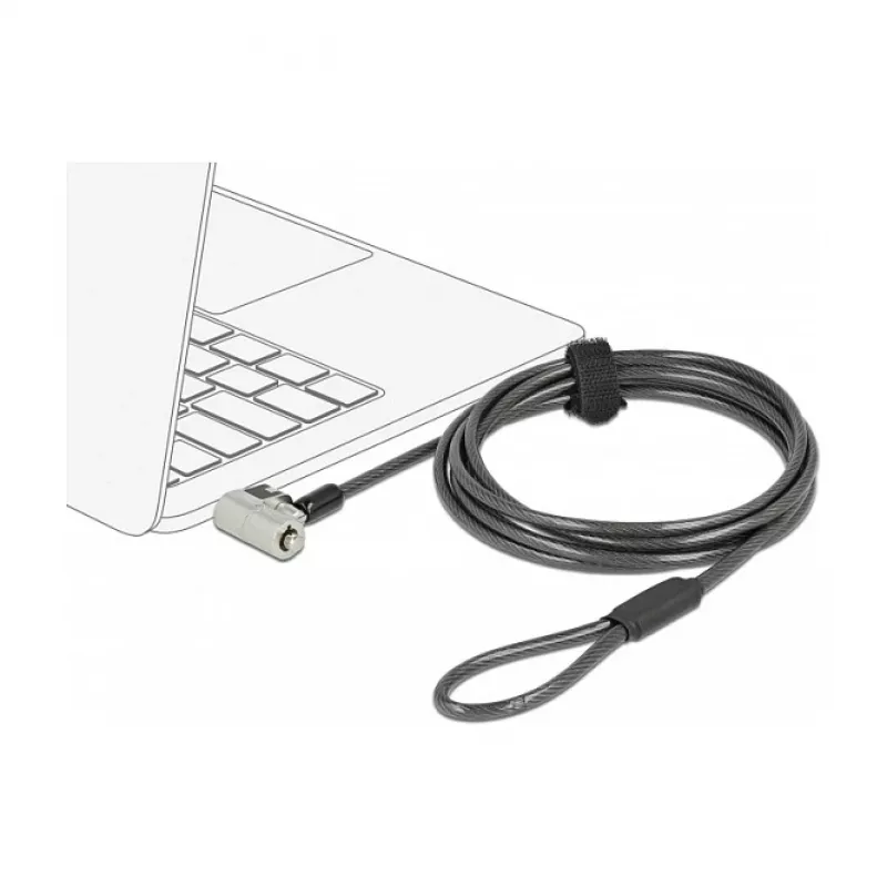 Delock Navilock Cabo de segurança para portátil com 3 cabeças de bloqueio para Kensington, Noble Wedge e Nano Slot (20676)