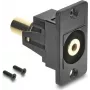 Conector fêmea de jack 3,5 mm 3 pinos para montagem em painel Delock fêmea para fêmea banhado a ouro preto 91207