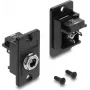Ligação de corrente DC para montagem em painel Delock 5,5 x 2,5 mm conector fêmea, ligação de solda, preto 91186