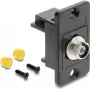 DELOCK Adaptador FC Simplex conector fêmea para conector fêmea para montagem em painel, caixa metálica, bucha cerâmica, preto (91189)