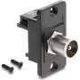 DELOCK Adaptador de encastrar ficha IEC C14 macho para conector fêmea F, preto 91204