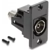DELOCK Adaptador de encastrar IEC C14 para conector fêmea F preto 91195