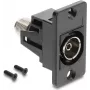 DELOCK Adaptador de encastrar IEC C14 para conector fêmea F preto 91195