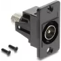 DELOCK Adaptador de encastrar ficha IEC macho para conector fêmea F preto 91197