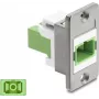 Delock acoplamento SC Simplex para montagem em painel prateado / verde-claro / branco 91103