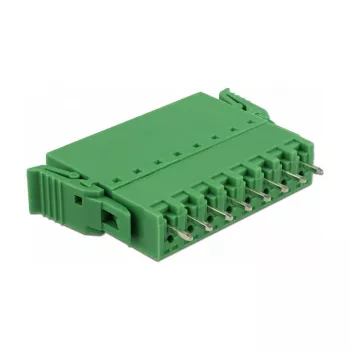 Delock Conjunto de blocos de terminais PCB 8 pinos, passo 3,81 mm, vertical, verde (10 unid.) 65974