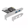 Delock placa PCI Express x1 para 2 x USB 3.2 Gen 1 Type-A, low-profile