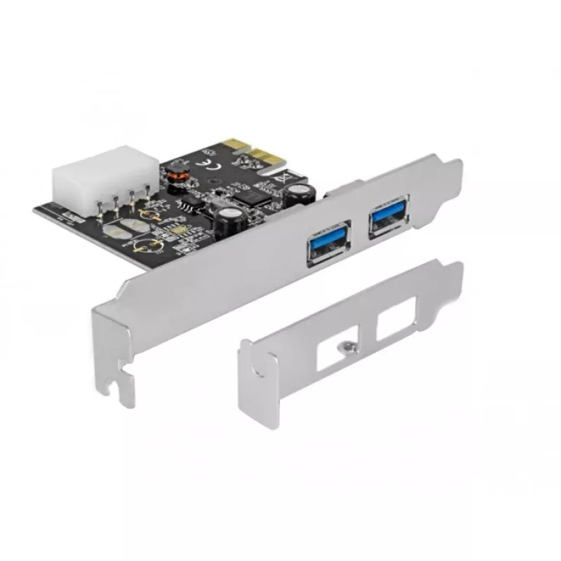 Delock placa PCI Express x1 para 2 x USB 3.2 Gen 1 Type-A, low-profile