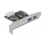 Delock placa PCI Express x1 para 2 x USB 3.2 Gen 1 Type-A, low-profile