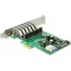 Delock Placa PCI Express x1 para 6 x USB 3.0 externas + 1 x interna