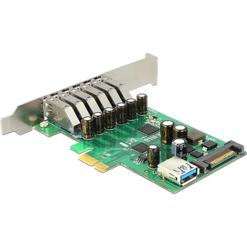 Delock Placa PCI Express x1 para 6 x USB 3.0 externas + 1 x interna