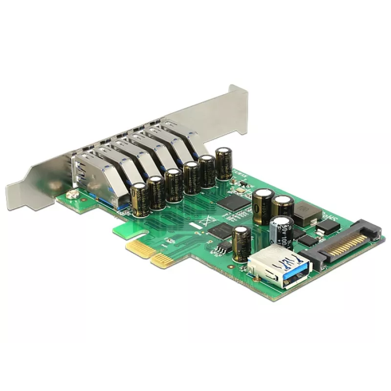 Delock Placa PCI Express x1 para 6 x USB 3.0 externas + 1 x interna