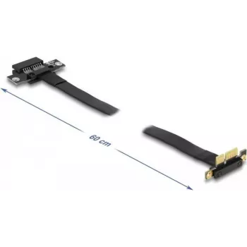 Delock Placa riser PCI Express x1 com conector angular de 90° e cabo de 60 cm
