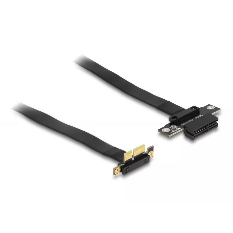 Delock Placa riser PCI Express x1 com conector angular de 90° e cabo de 60 cm