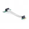 Delock placa riser PCI Express x1 para x1 com cabo flexível, 13 cm, orientada para a esquerda