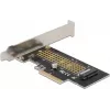 Delock placa PCI Express x4 para 1 x NVMe M.2 Key M interno de 80 mm - fator de forma Low Profile 90047