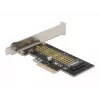 Delock placa PCI Express x4 para 1 x NVMe M.2 Key M interno de 80 mm - fator de forma Low Profile 90047