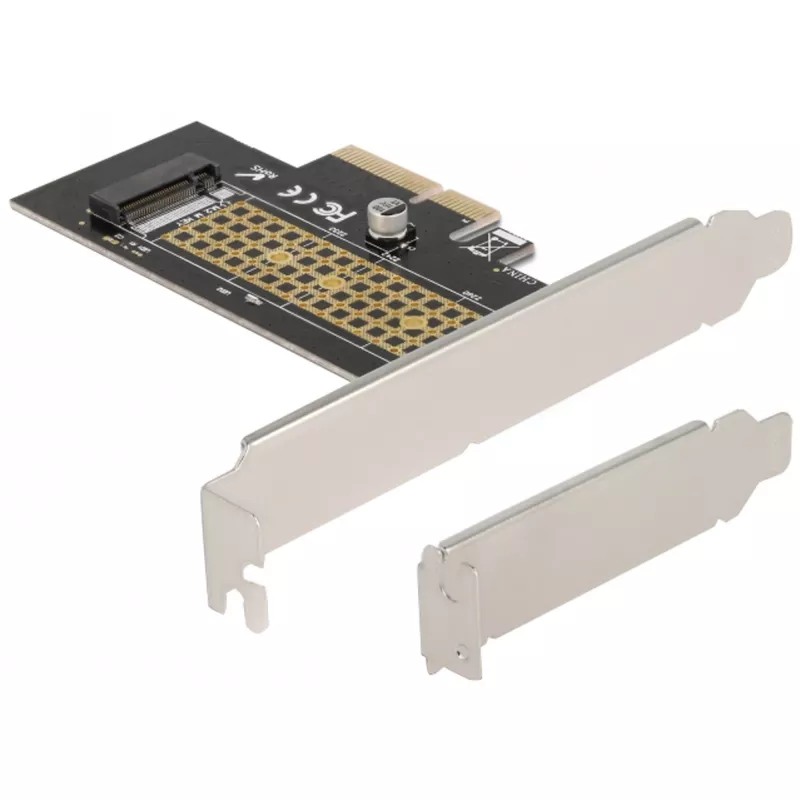 Delock placa PCI Express x4 para 1 x NVMe M.2 Key M interno de 80 mm - fator de forma Low Profile 90047
