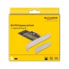 Delock placa PCI Express x4 para 1 x NVMe M.2 Key M interno de 80 mm - fator de forma Low Profile 90047
