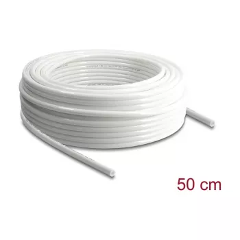 Delock mangueira de ar comprimido 10 x 6,5 mm PU rolo de 50 m branco