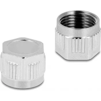 Delock tampa de proteção para conector M12, para aparafusar, metal, IP67 à prova de pó e água 60842
