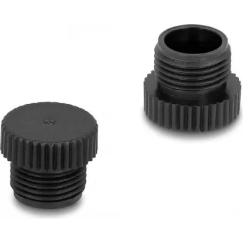Delock tampa de proteção para conector fêmea M12, para aparafusar, plástico, IP67 à prova de pó e água, preto (60845)