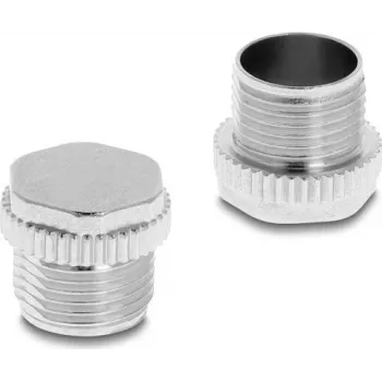 Delock tampa de proteção para conector fêmea M12, aparafusável, metal, IP67 à prova de pó e água (60843)