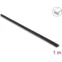 Perfil de proteção de arestas estriado autoadesivo em PVC Delock 25 x 25 mm, 1 m, preto 18490