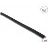 Delock perfil de proteção de arestas canelado autoadesivo em PVC 35 x 35 mm, 1 m, preto 18491