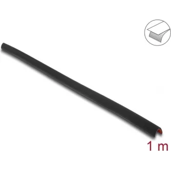Delock perfil de proteção de arestas canelado autoadesivo em PVC 35 x 35 mm, 1 m, preto 18491