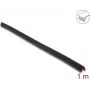 Delock perfil de proteção de arestas canelado autoadesivo em PVC 35 x 35 mm, 1 m, preto 18491