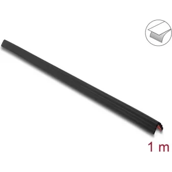 Delock perfil de proteção de arestas canelado autoadesivo em PVC, 40 x 40 mm, 1 m, preto 18492