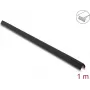 Delock perfil de proteção de arestas canelado autoadesivo em PVC, 40 x 40 mm, 1 m, preto 18492