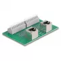 Delock RJ45 2 x conector fêmea para 2 x bloco de terminais com botão de pressão para calha DIN angular (66995)