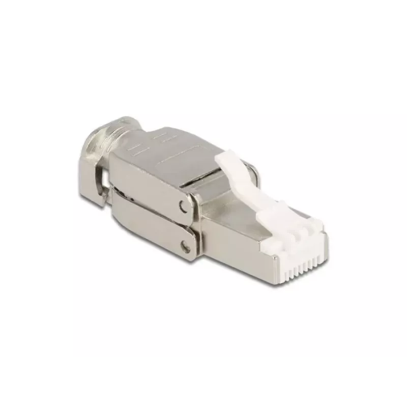 Delock Ficha RJ45 Cat.6A STP montagem de campo sem ferramentas 86927