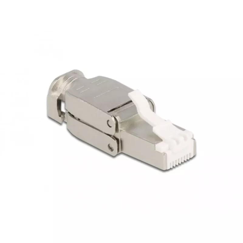 Delock Ficha RJ45 Cat.6A STP montagem de campo sem ferramentas 86927