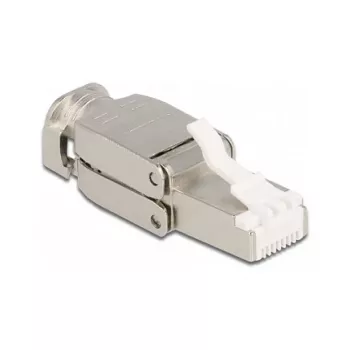 Delock Ficha RJ45 Cat.6A STP montagem de campo sem ferramentas 86927