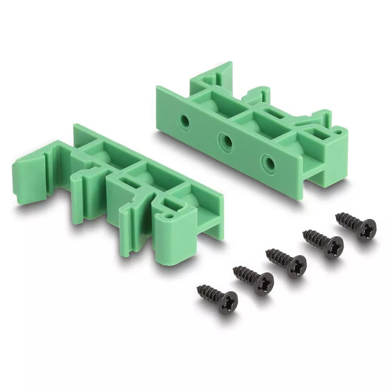 Delock tomada RJ45 para bloco de terminais com botão de pressão para calha DIN 66992