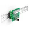 Conector fêmea RJ45 para bloco de terminais com botão de pressão para calha DIN angular (66993)