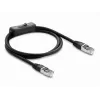 Delock Cabo de rede RJ45 Cat.6 F/UTP 1 m Preto com interruptor