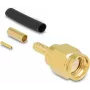 Delock Ficha de Crimpagem RP-SMA para RG-174/RG-316/RG-188, Contactos Dourados, 50 Ohm 91788