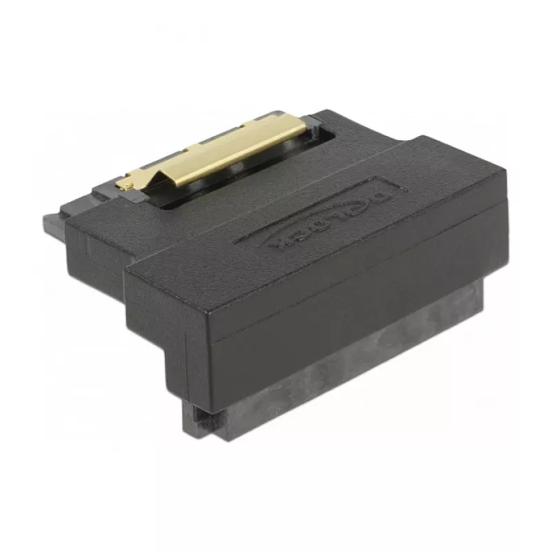 Delock adaptador SATA 22 pinos fêmea para macho com bloqueio – inclinado para baixo