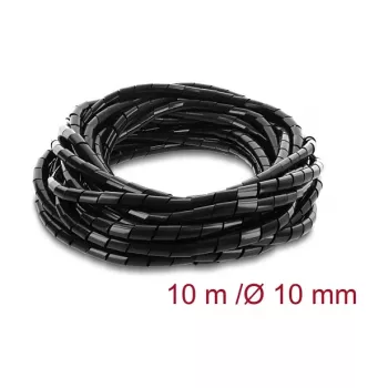 Delock Espiral para cabos 10 mm de diâmetro 10 m Preto