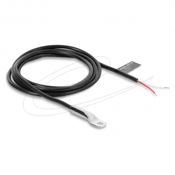 Delock Cabo Sensor de Temperatura M4 NTC 10 kOhm B25/50 3950K 1 m PVC Preto