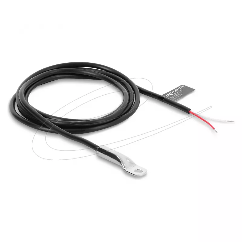Delock Cabo Sensor de Temperatura M4 NTC 10 kOhm B25/50 3950K 1 m PVC Preto